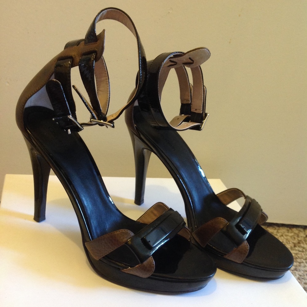 NIB Calvin Klein Black Brown High Heel 8M